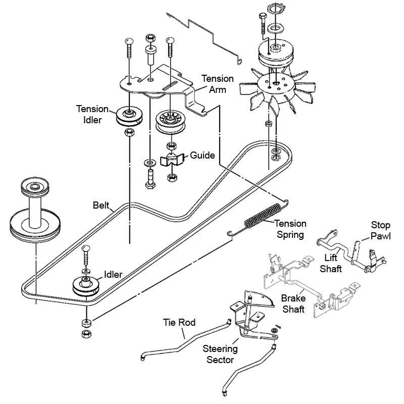lt155 drive belt diagram