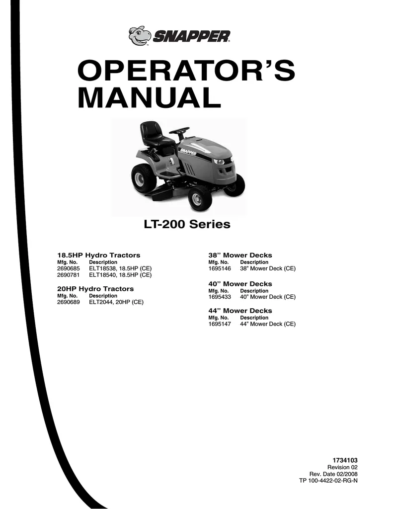snapper lt200 deck belt diagram