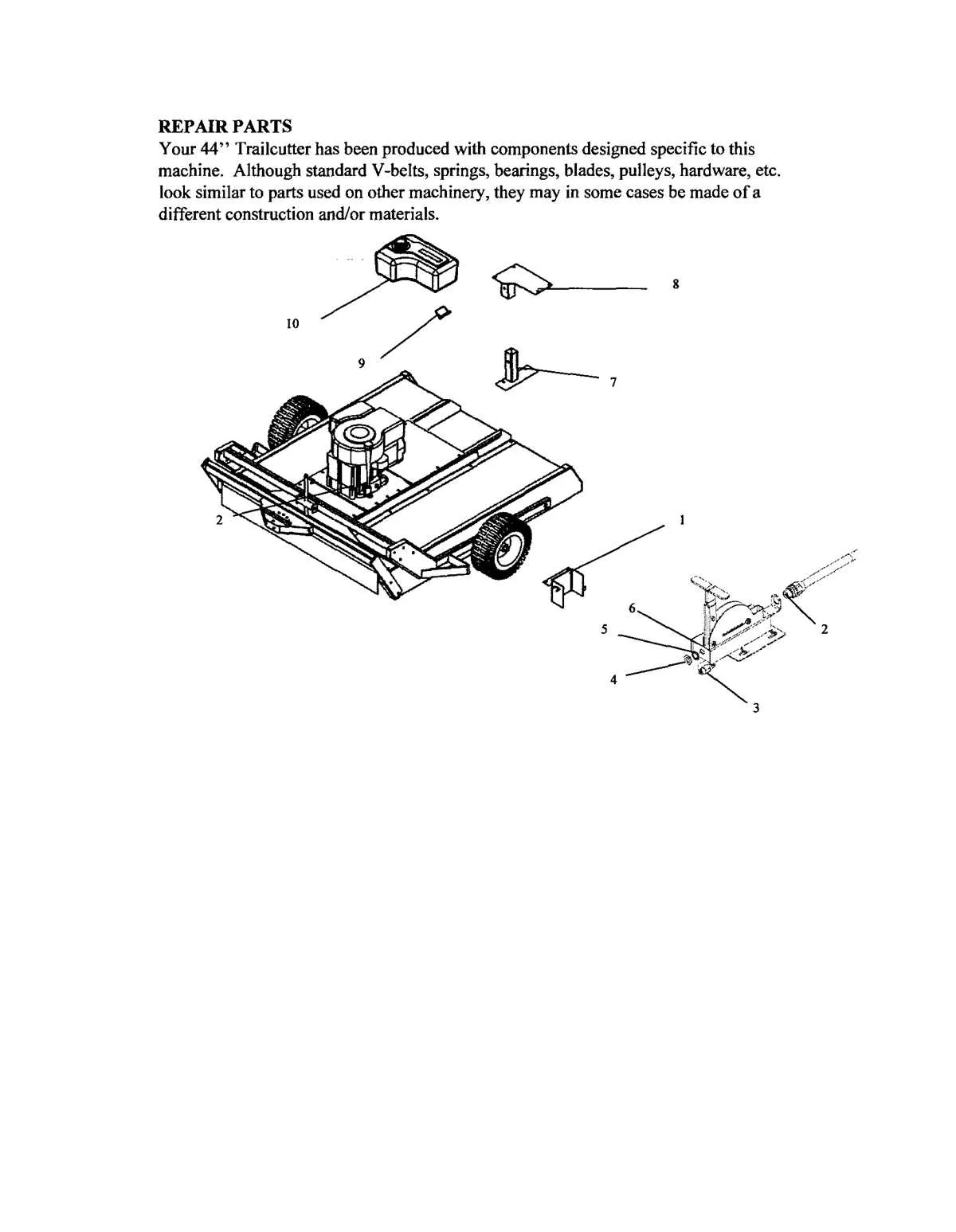 swisher 60 pull behind mower belt diagram