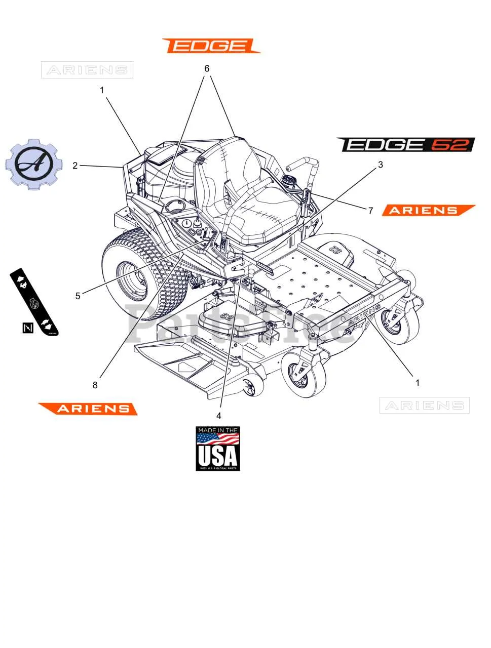 ariens zero turn belt diagram