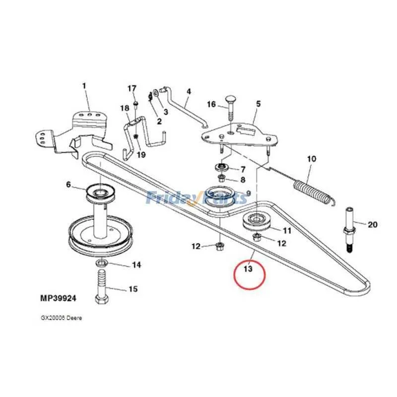 john deere l118 drive belt diagram