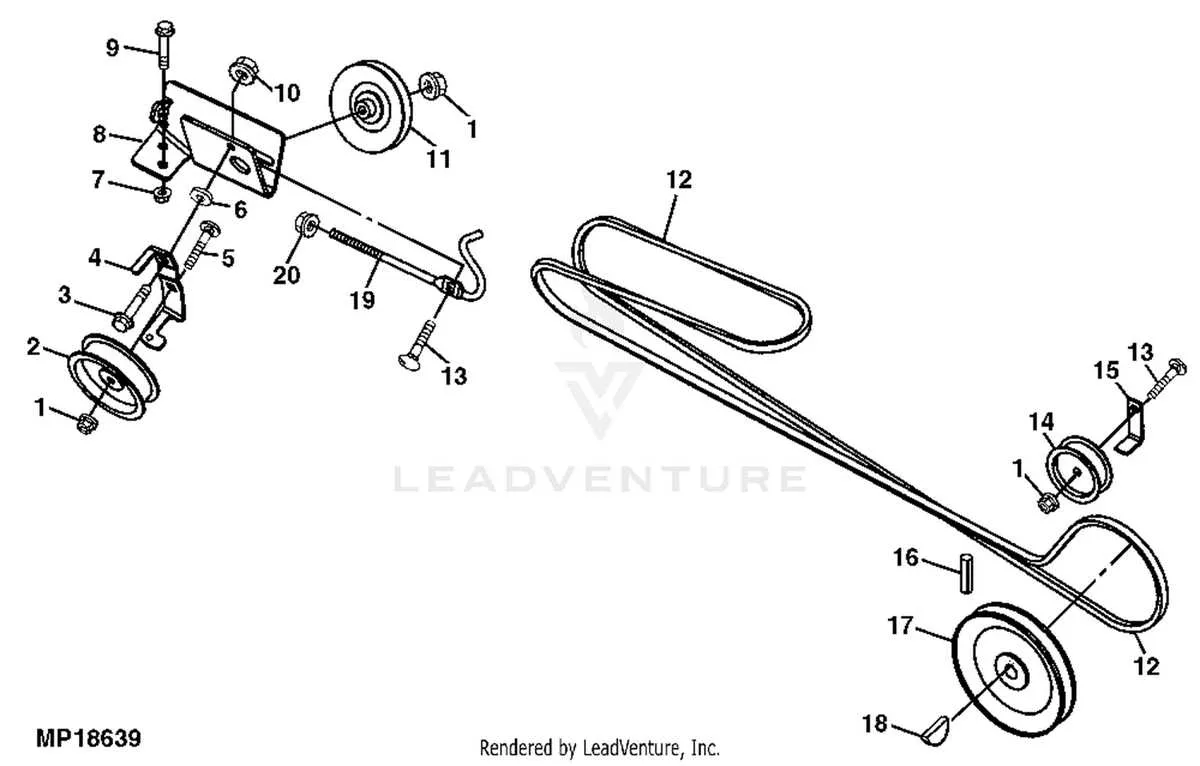 belt diagram for 42 inch john deere
