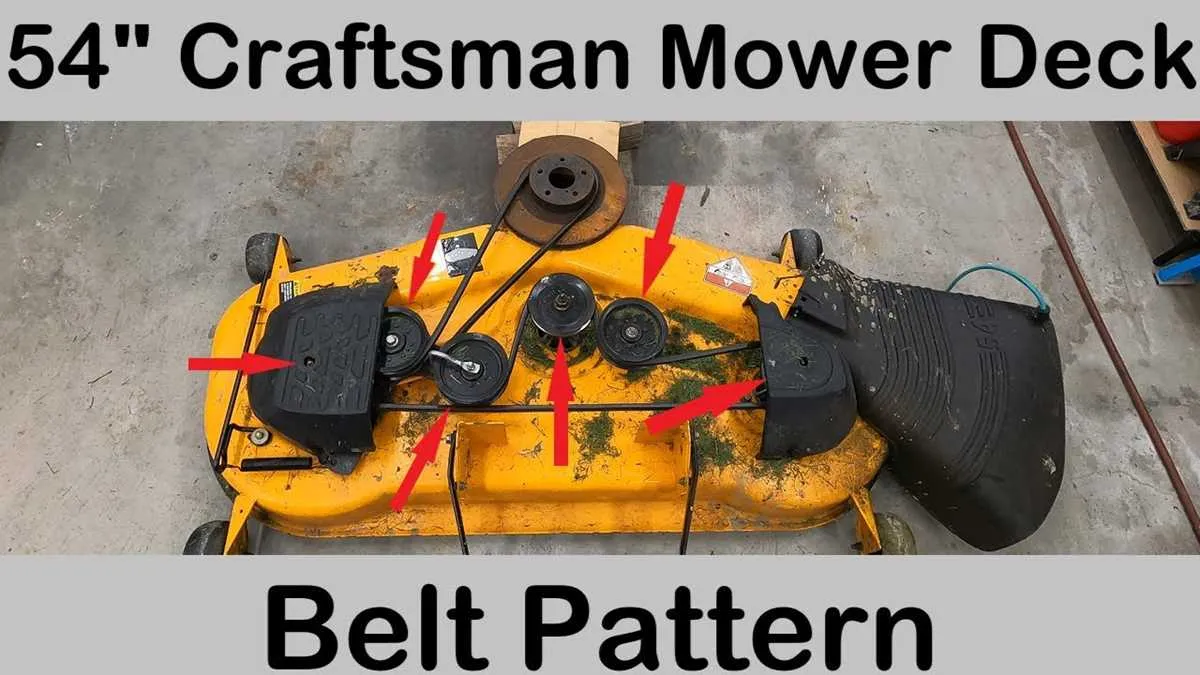 craftsman 54 in mower deck belt diagram