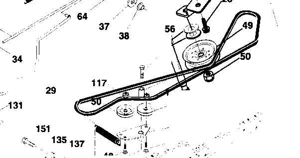 craftsman gt5000 54 inch deck belt diagram