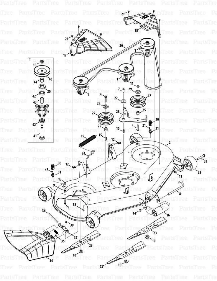 cub cadet 50 inch deck belt diagram