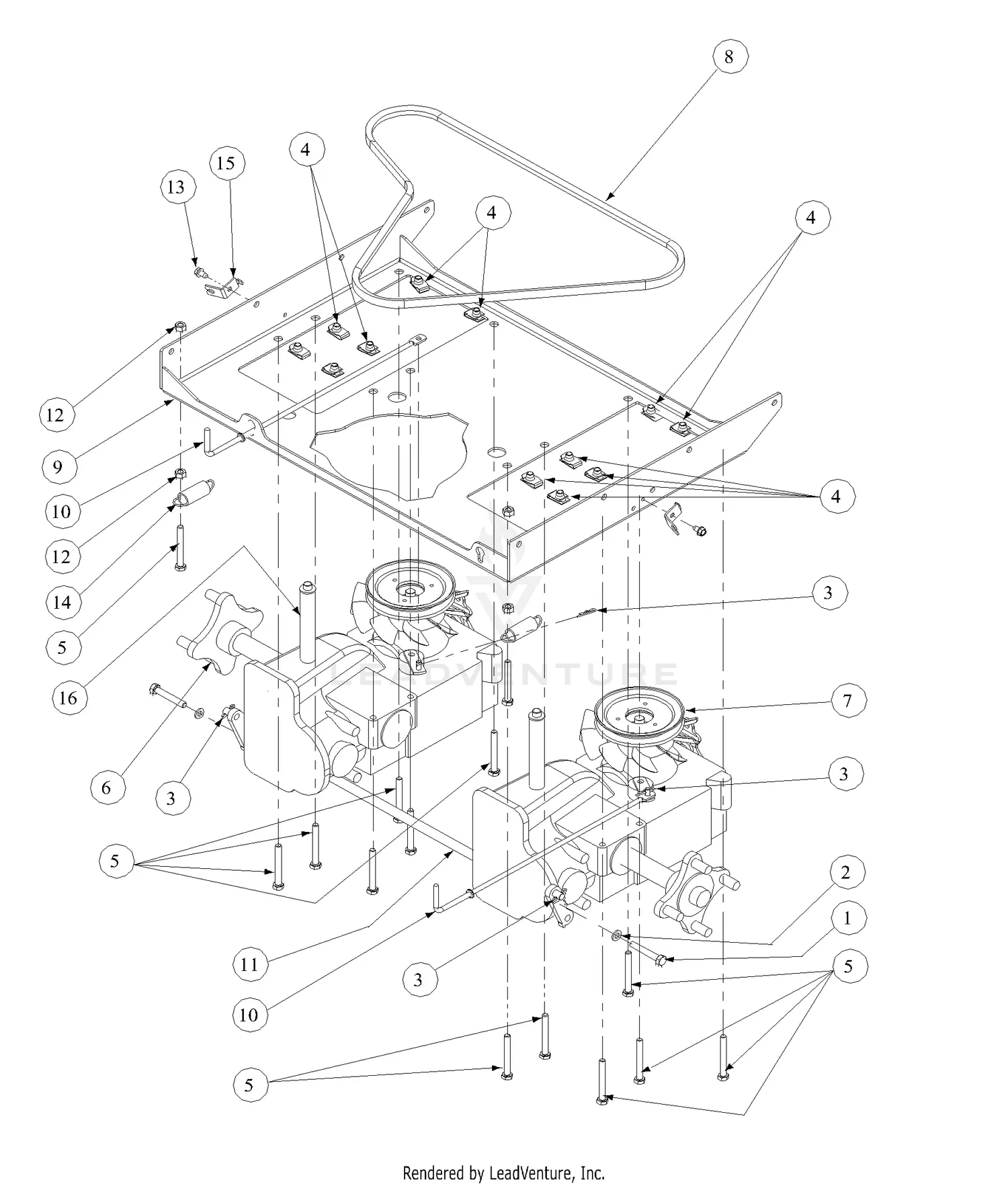cub cadet z force 44 deck belt diagram