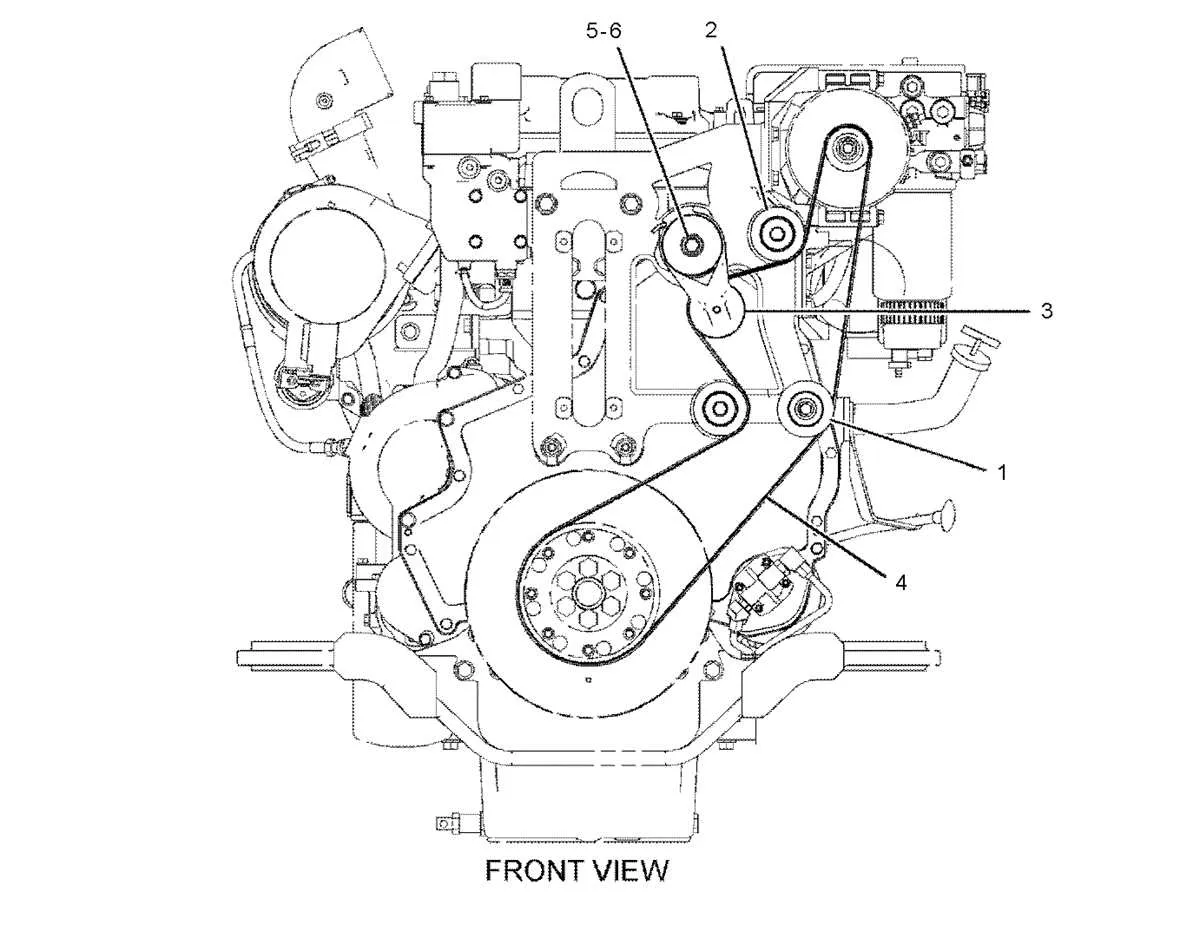 cat c7 belt diagram