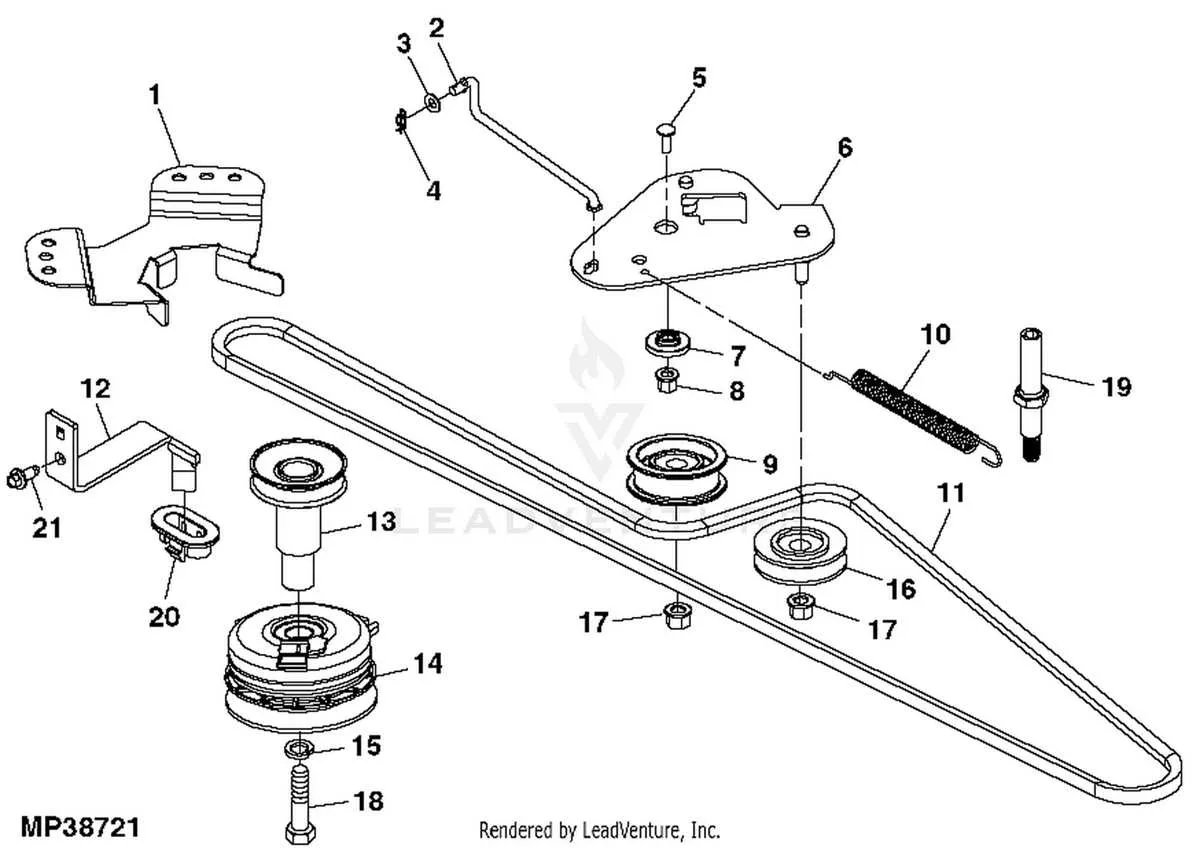 d140 deck belt diagram