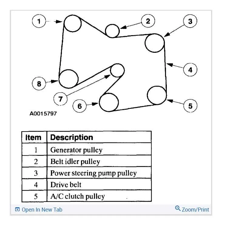 2008 ford escape serpentine belt diagram