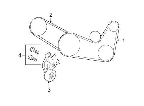 diagram mazda 3 serpentine belt tensioner