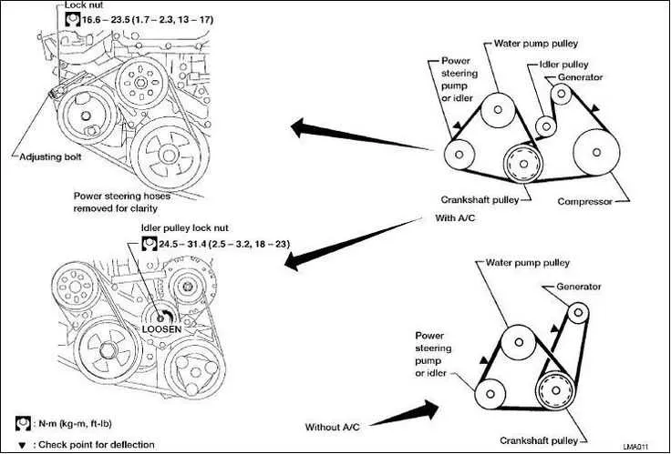 2013 nissan maxima serpentine belt diagram