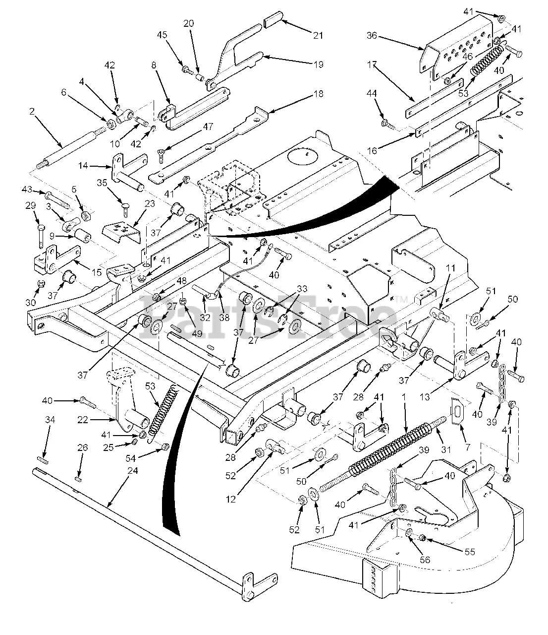 scag 61 deck belt diagram
