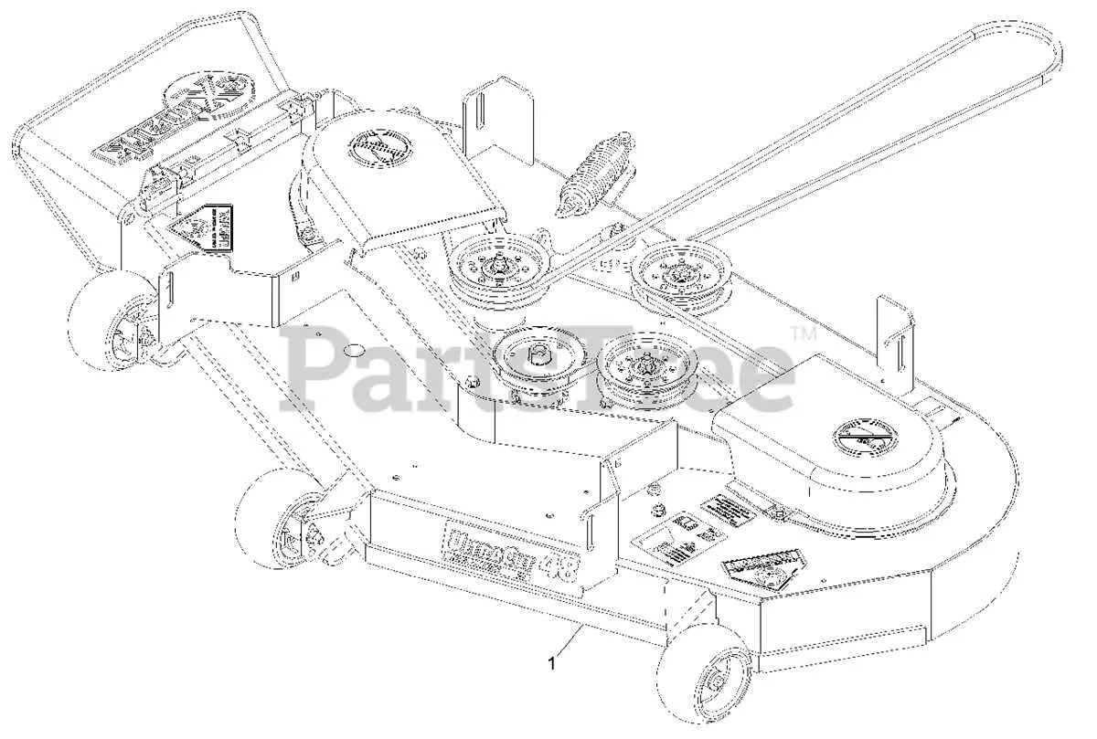 exmark quest 50 deck belt diagram