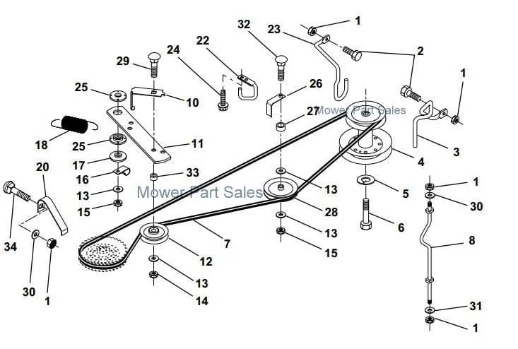 husqvarna z248f drive belt diagram