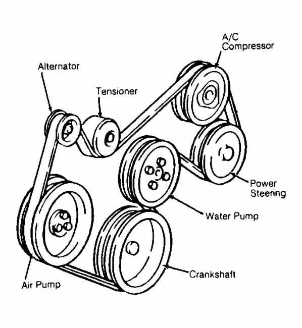 3.6 serpentine belt diagram