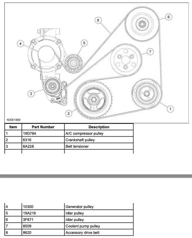ford e350 serpentine belt diagram
