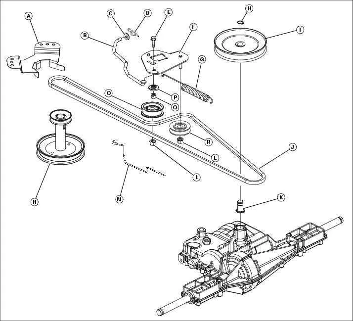 john deere x350 transmission drive belt diagram