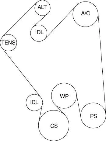 5.7 hemi serpentine belt diagram