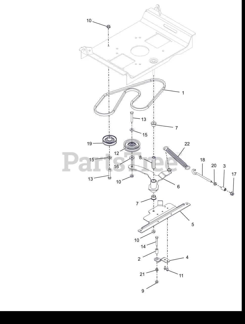 gravely zt 48 xl deck belt diagram