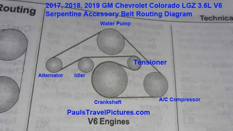 2019 chevy traverse serpentine belt diagram