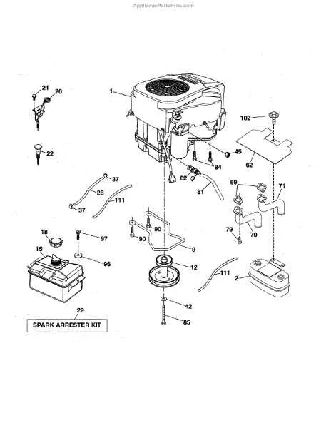 husqvarna yth20k46 drive belt diagram