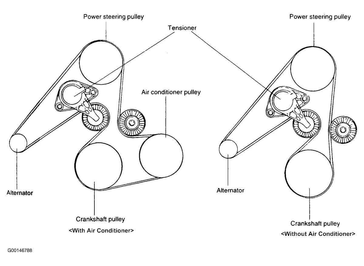 hyundai santa fe drive belt diagram