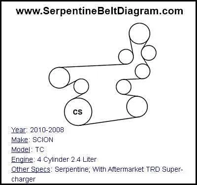 2012 scion xb serpentine belt diagram