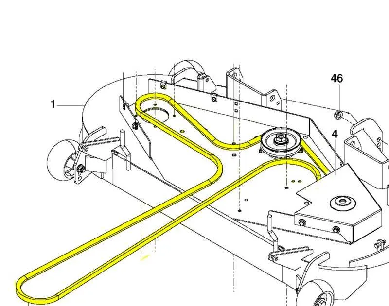 husqvarna mower deck belt diagram