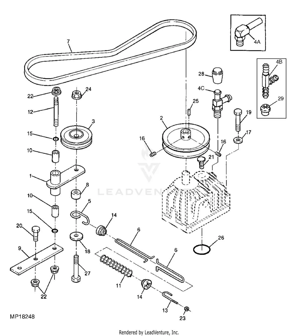 john deere f725 drive belt diagram