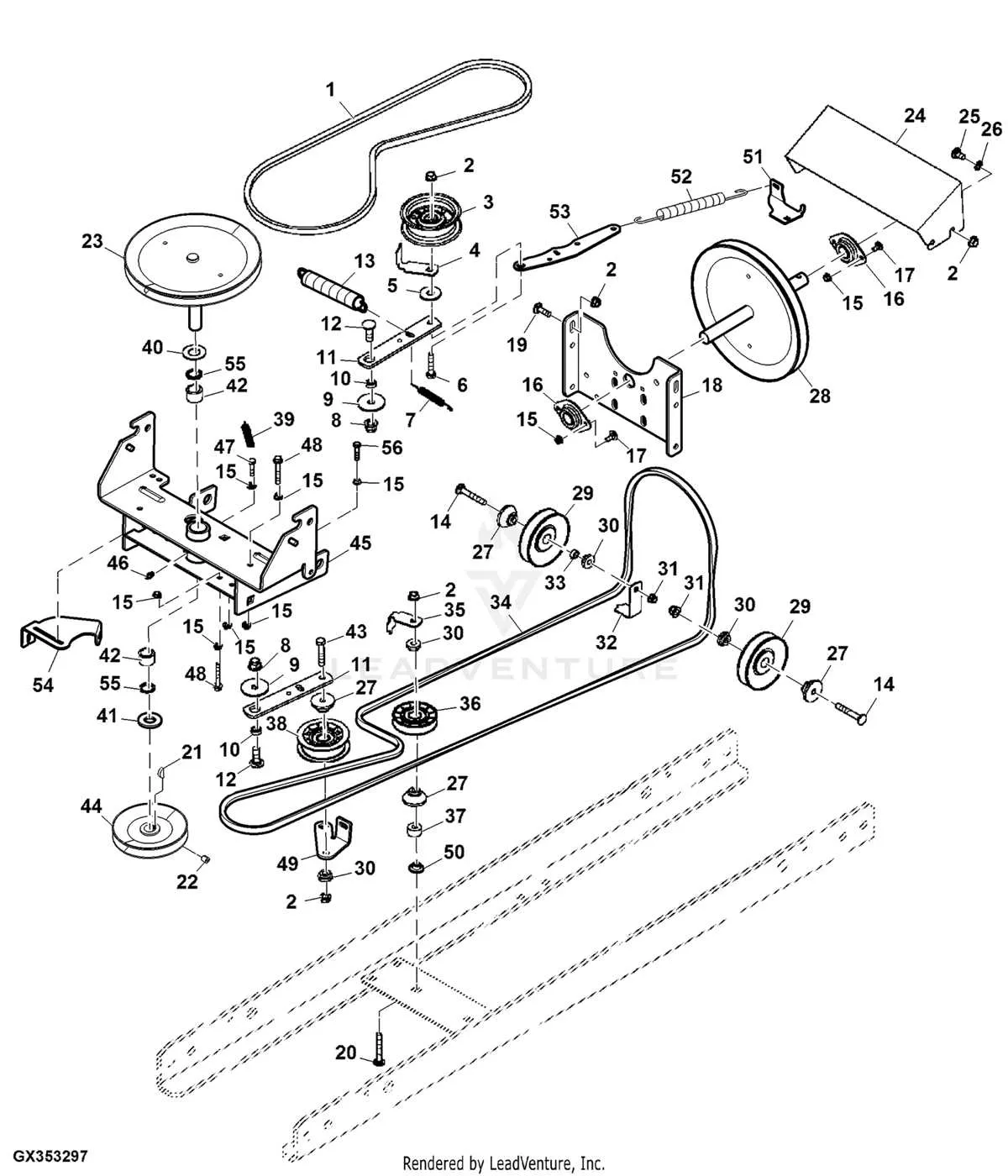 john deere l118 belt diagram