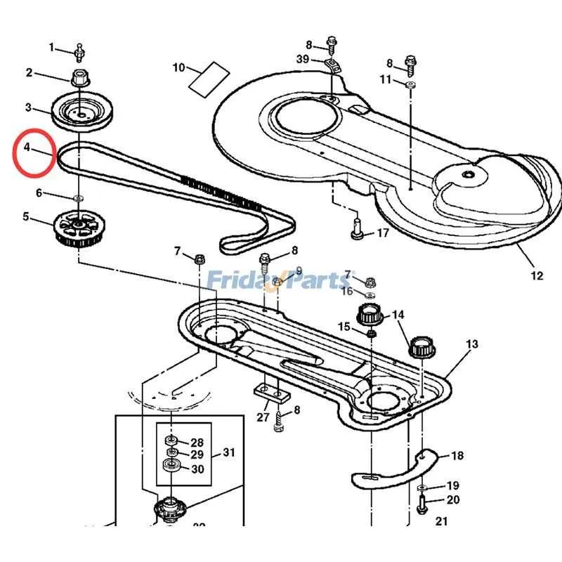john deere lt133 drive belt diagram