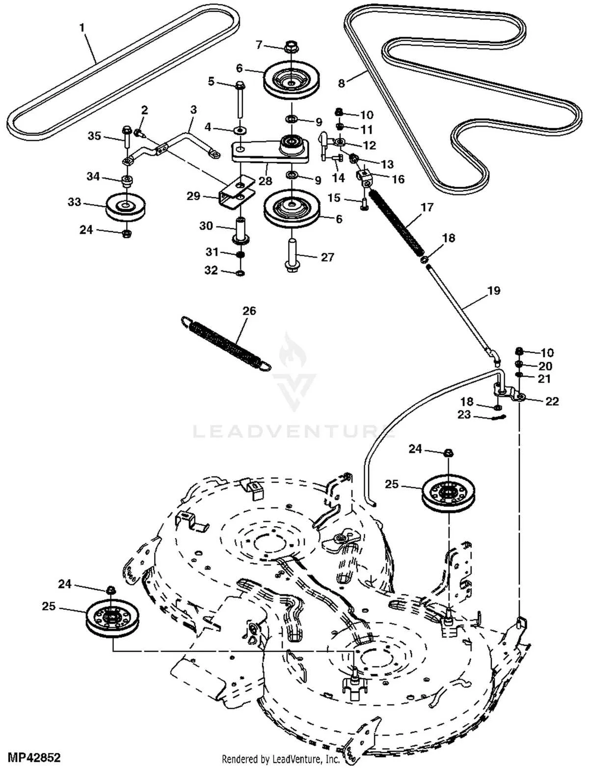 john deere x300 belt diagram