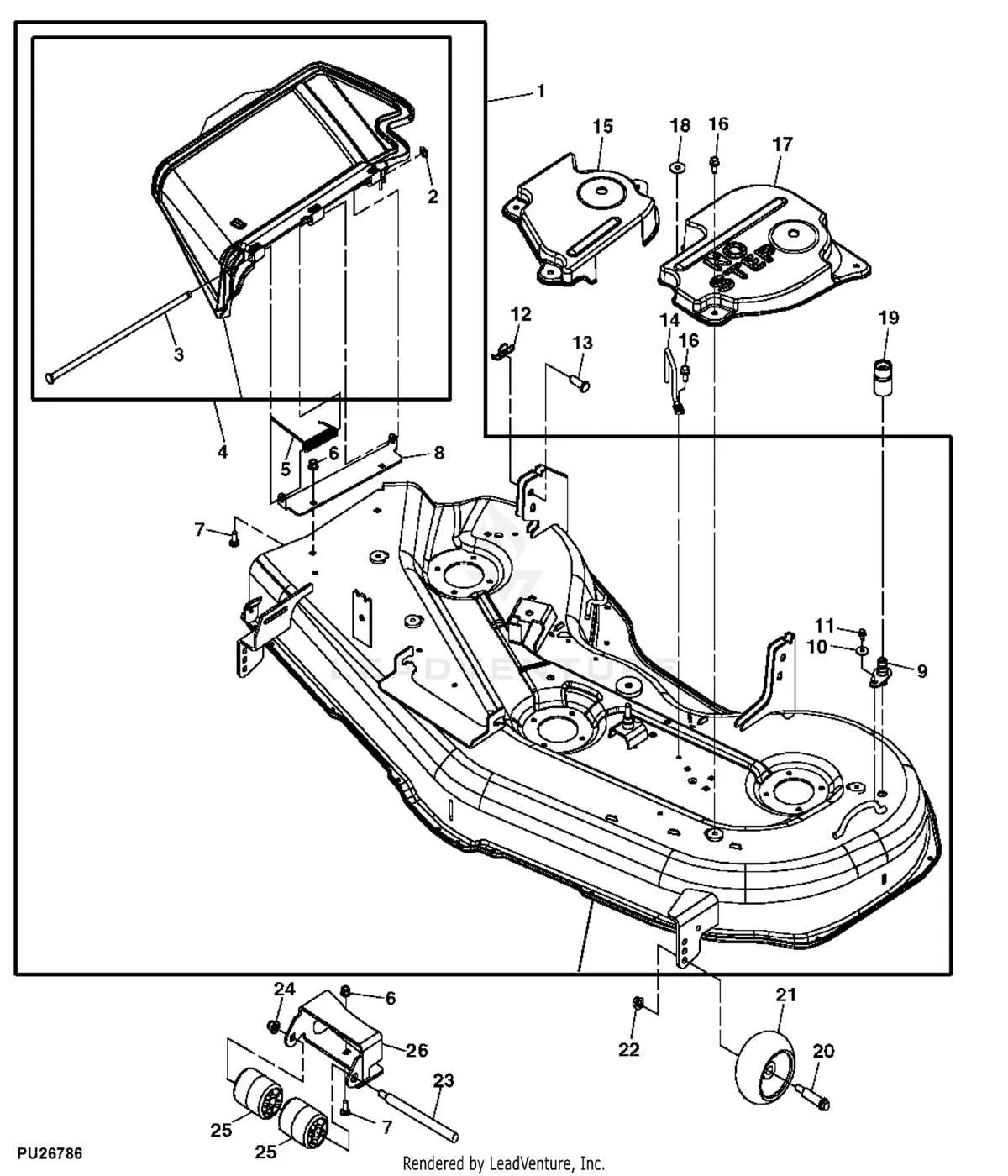 john deere x540 deck belt diagram