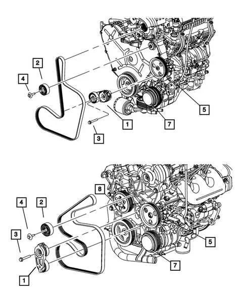 2008 chrysler town and country 3.8 belt diagram