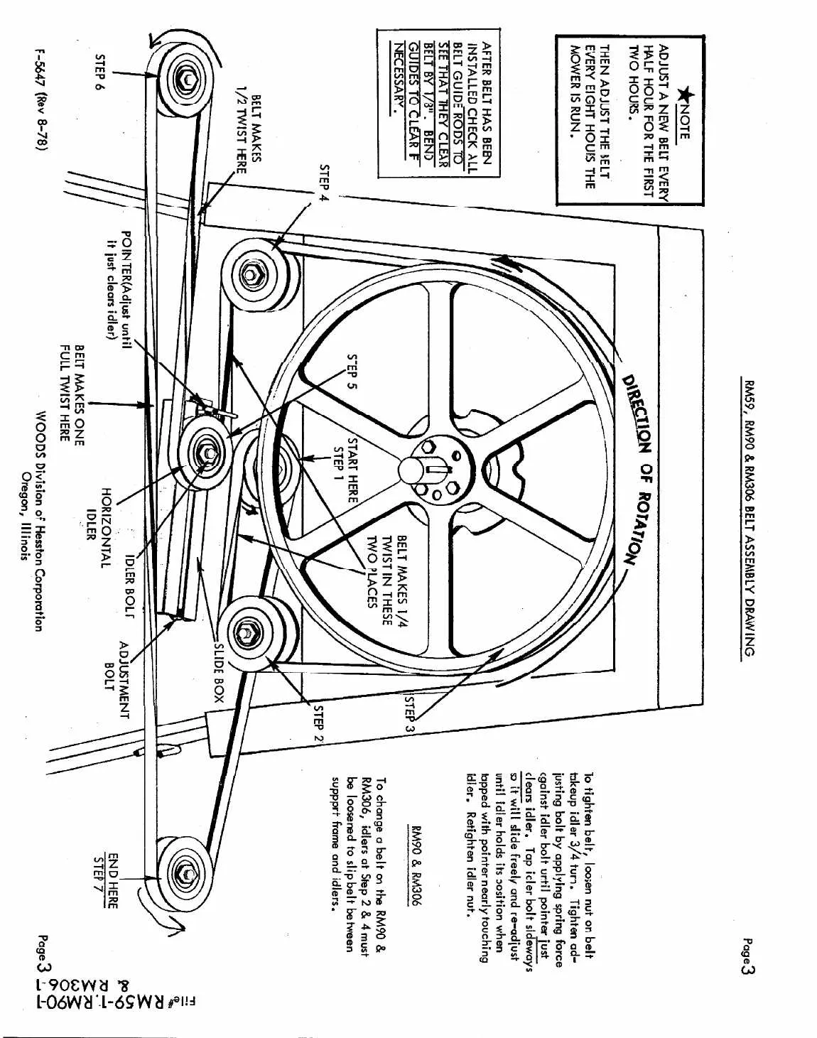 Woods RD7200 Belt Diagram Guide