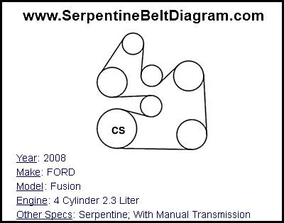 ford fusion serpentine belt diagram