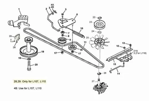 l100 john deere belt diagram