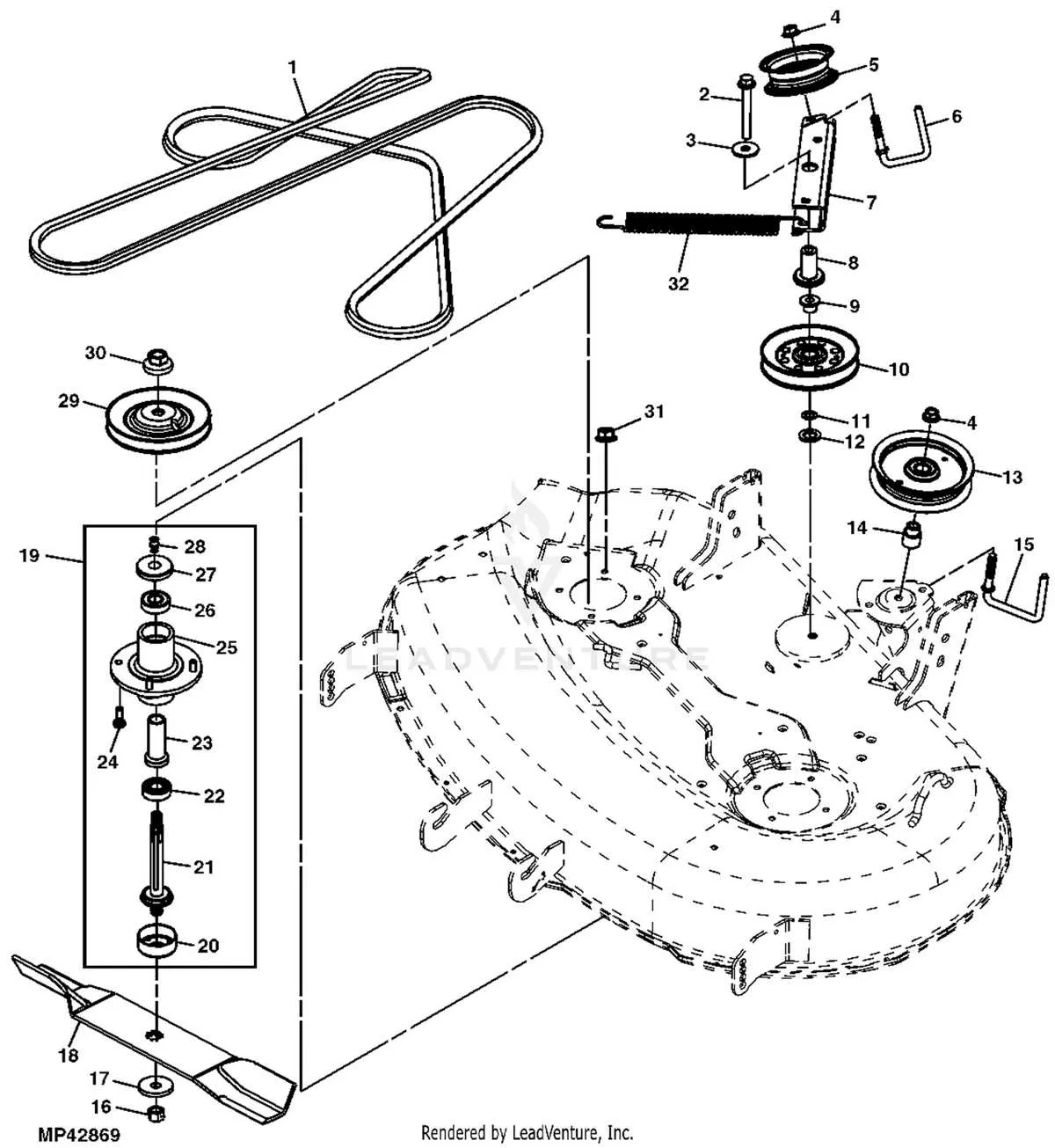 john deere x300 transmission drive belt diagram