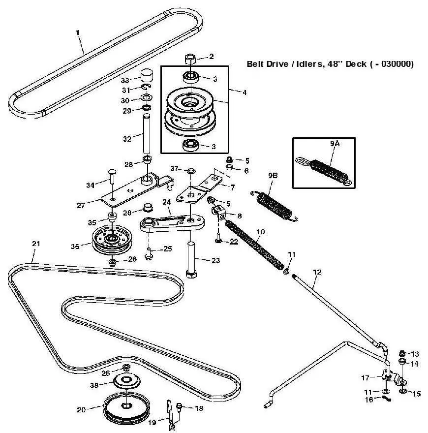 john deere 757 drive belt diagram