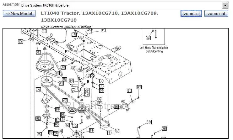 ltx 1040 belt diagram
