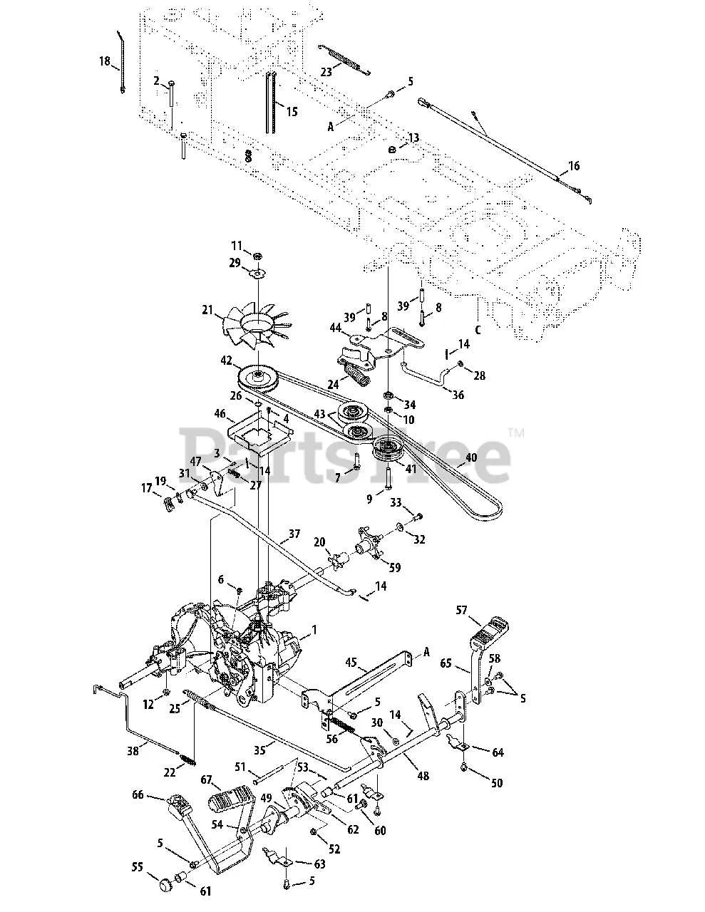 ltx 1050 cub cadet belt diagram
