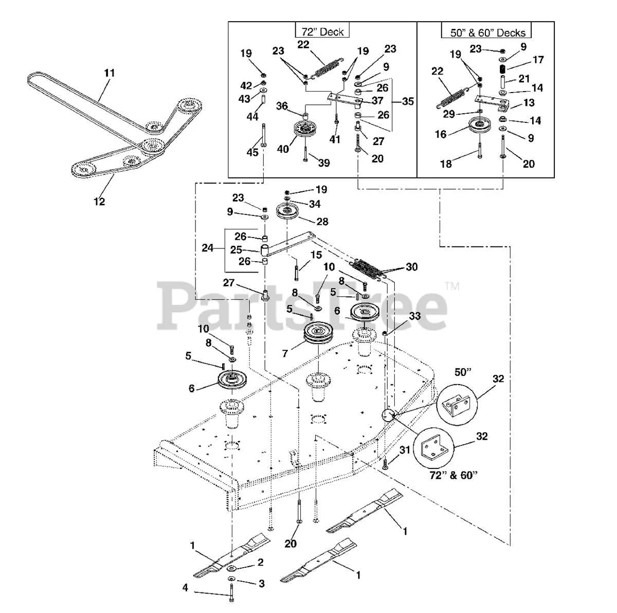 gravely 260z drive belt diagram