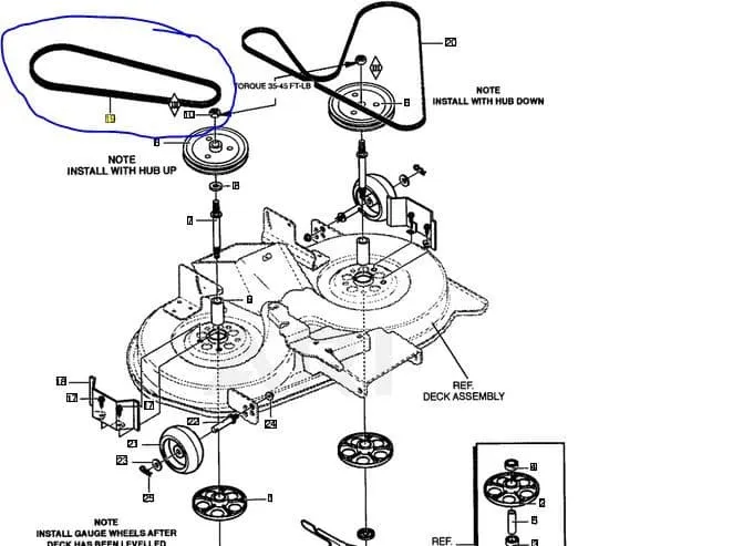 murray riding lawn mower belt diagram