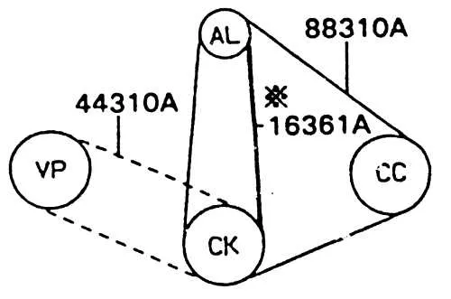 serpentine belt diagram for 2004 toyota camry