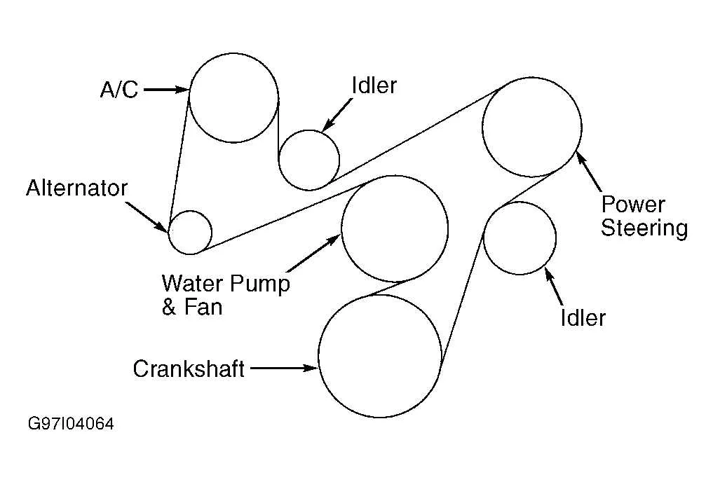 2012 jeep wrangler serpentine belt diagram