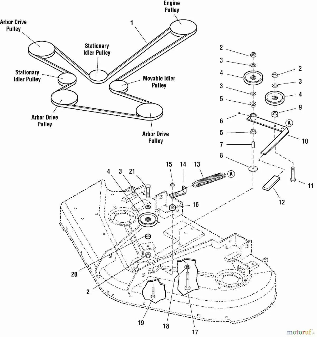 mower belt diagram