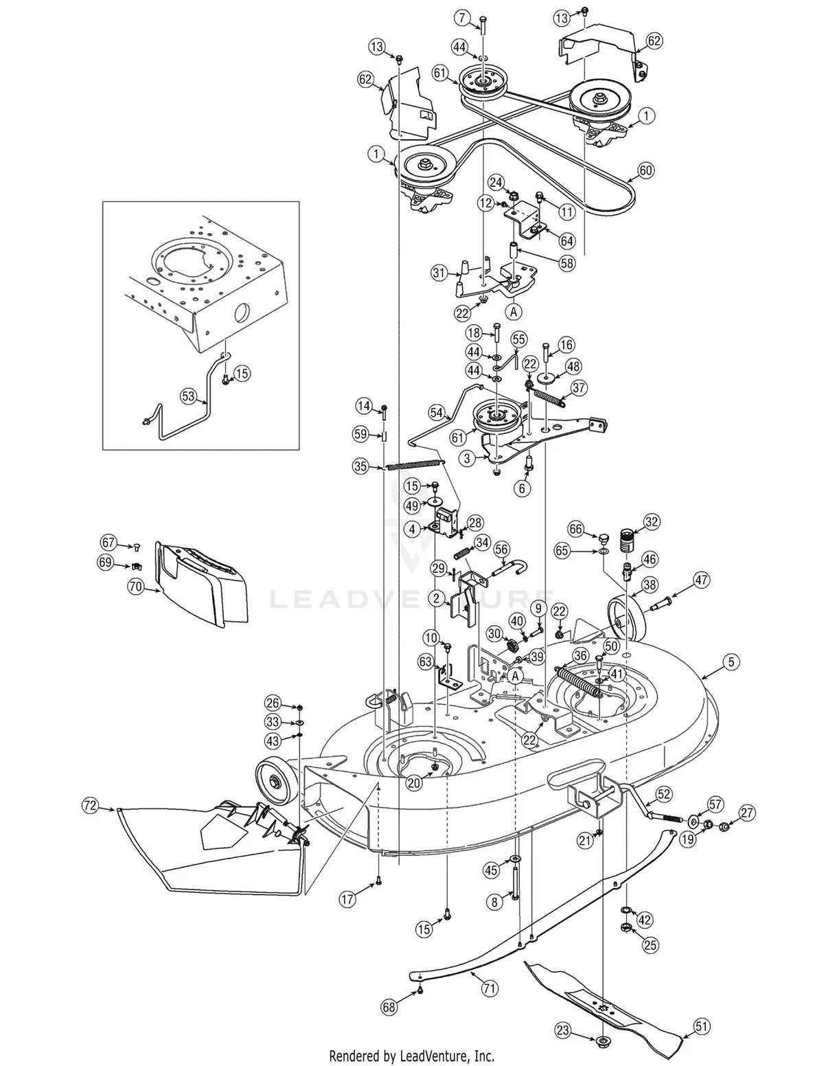 troy bilt 42 inch deck belt diagram