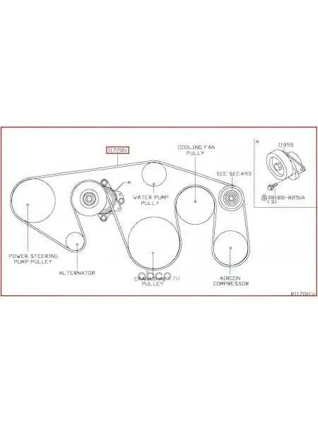 2005 nissan frontier belt diagram