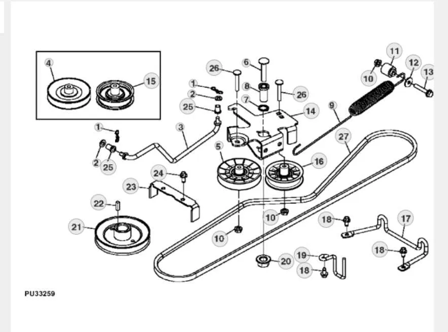 john deere l118 belt diagram