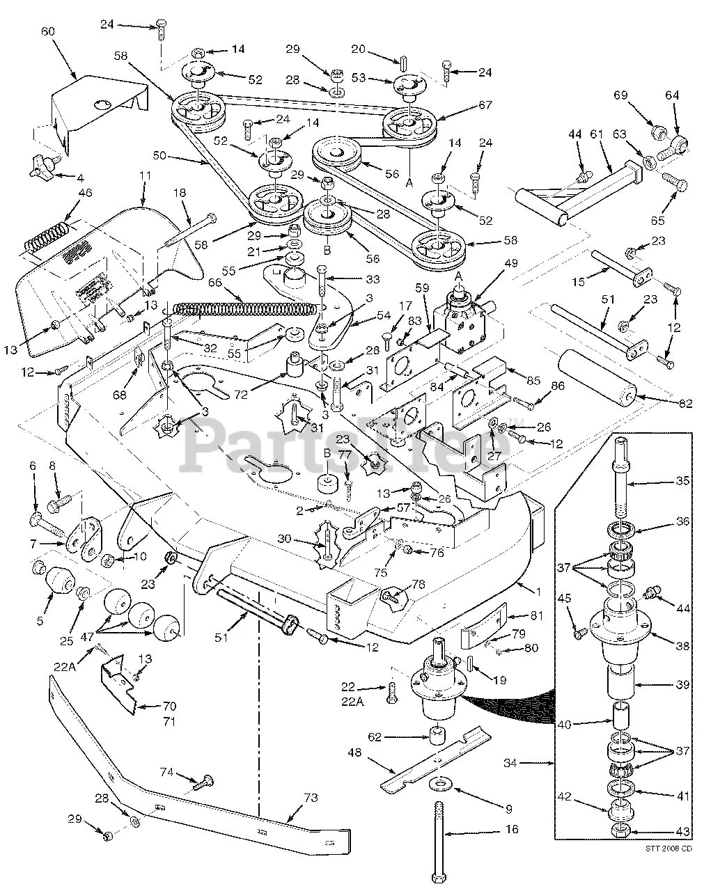 scag turf tiger 61 deck belt diagram pdf